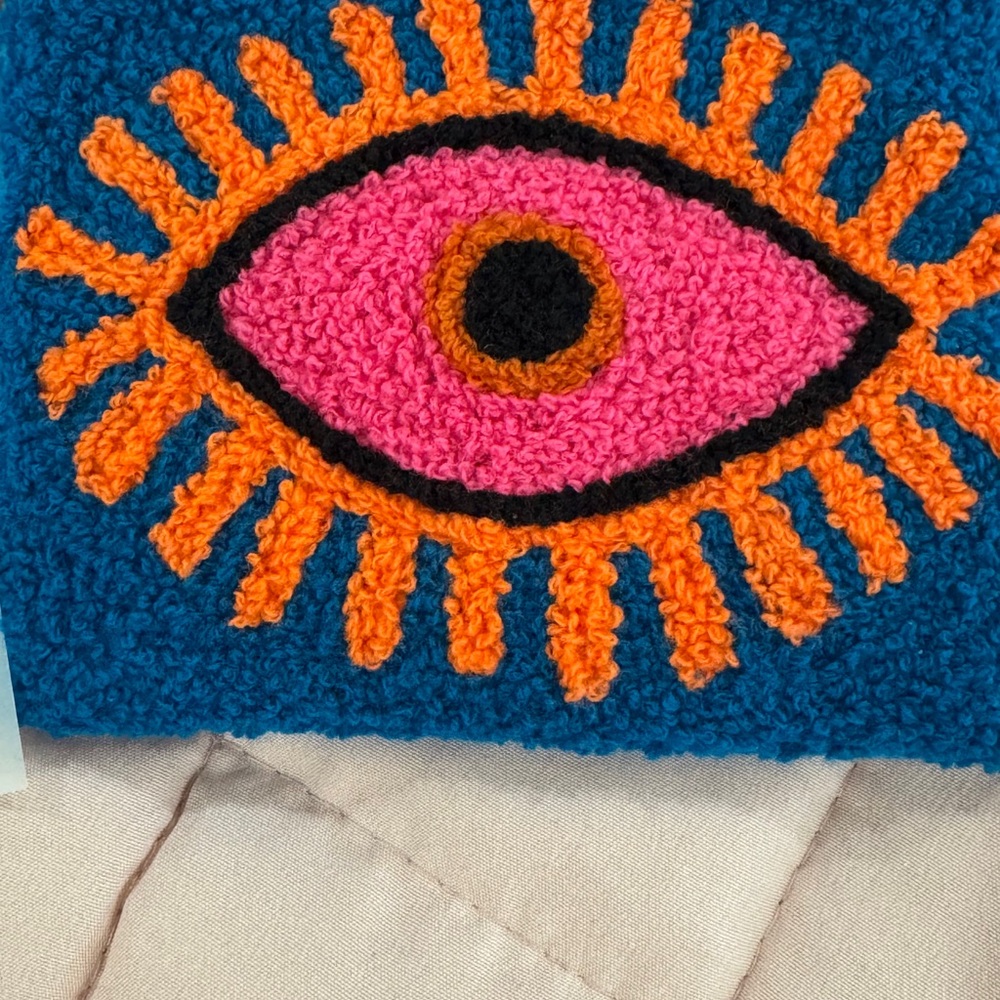 America & Beyond Evil Eye Hand-Beaded Zip Pouch NWT - Picture 3 of 3